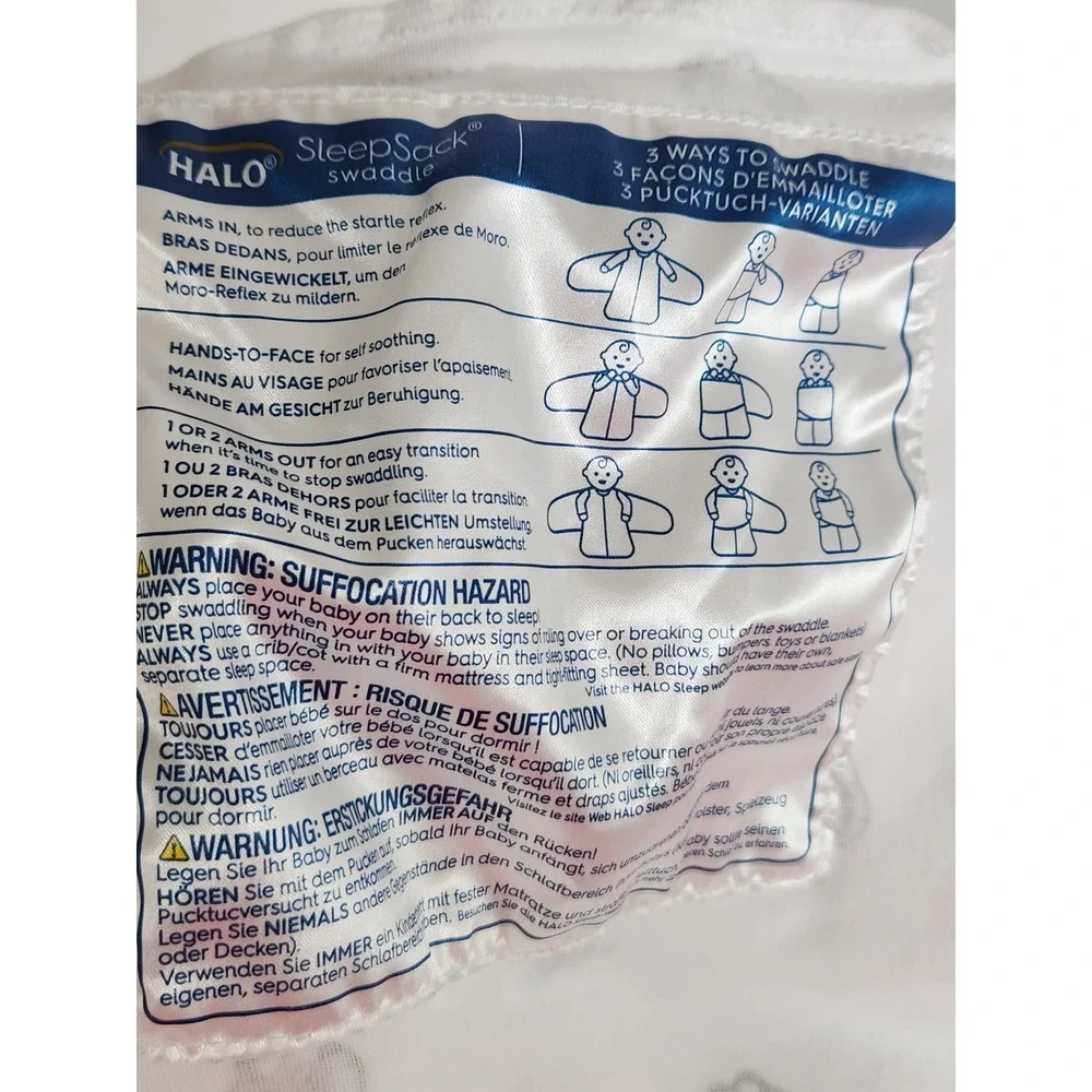 Halo‎ Baby Sleep Sack Swaddle Newborn 0-3 Months Cotton Penguin Print